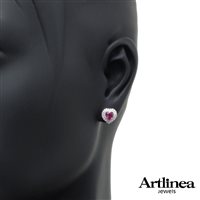 Orecchini Artlinea Donna in Oro bianco Rubino OD213/RU-LB - OD213/RU-LB